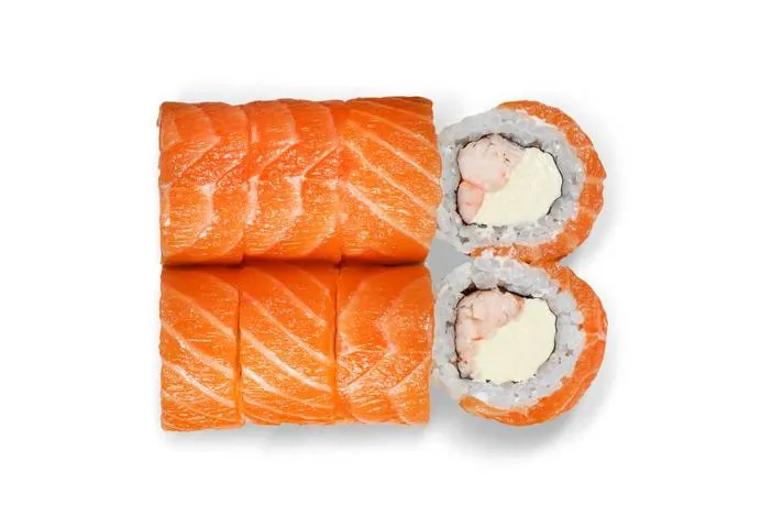 Филадельфия с лососем и креветкой